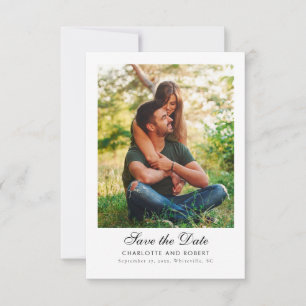 Modern Photo QR Code Wedding Save The Date