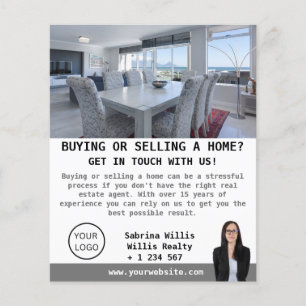 Modern Photo Real Estate Agent Custom  Flyer
