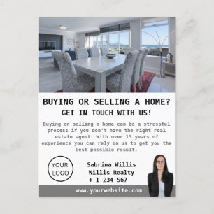Modern Photo Real Estate Agent Custom  Postcard