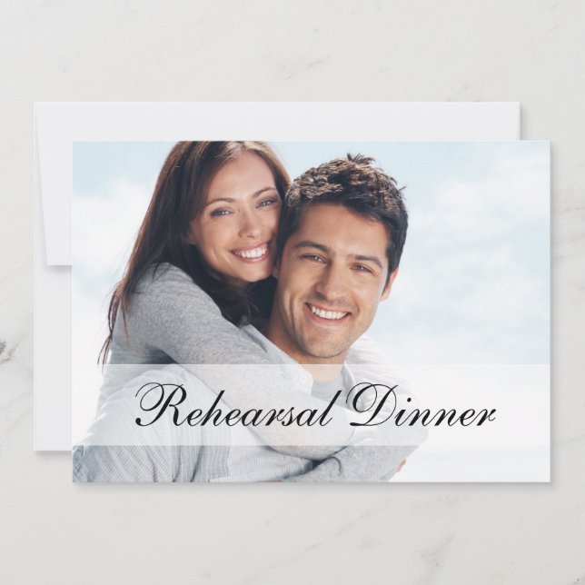 Modern Photo Rehearsal Dinner Invitation (Front)