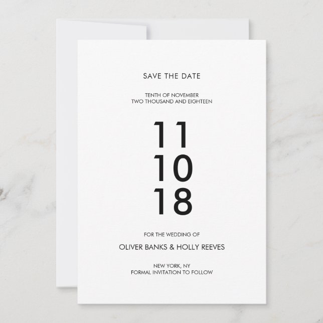 Modern photo save the date (Front)