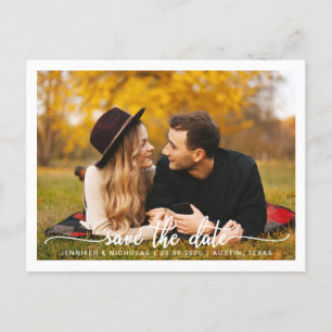 Modern Photo Save The Date Announcement Postcard