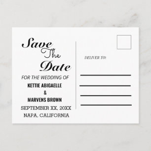 Modern photo save the date announcement postcard