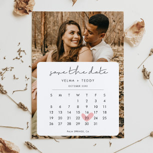 Modern Photo Save the Date Calendar