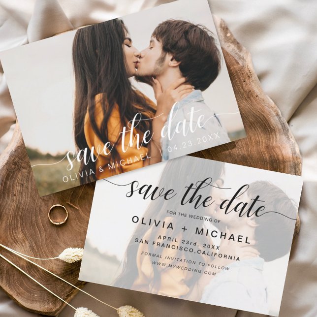 Modern Photo Save the Date Handwritten (Creator Uploaded)