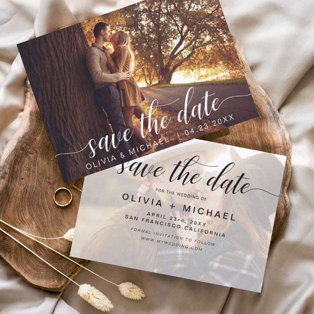Modern Photo Save the Date Handwritten (Creator Uploaded)