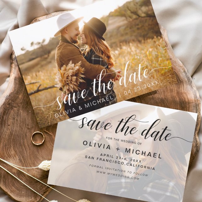 Modern Photo Save the Date Handwritten (Creator Uploaded)
