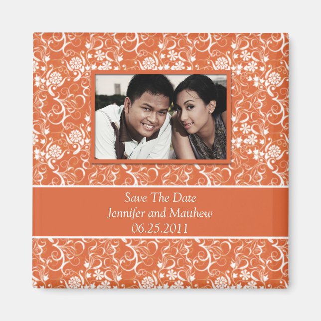 Modern Photo Save The Date Magnet (Front)