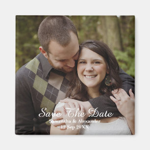 Modern Photo Save The Date Magnet