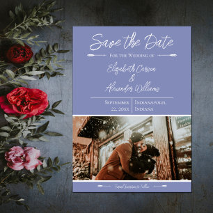 Modern Photo Save The Date   Periwinkle