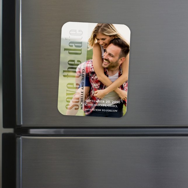 Modern Photo Save the Date Photo Magnet (Creator Uploaded)