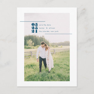 Modern Photo Save the Date Post Card