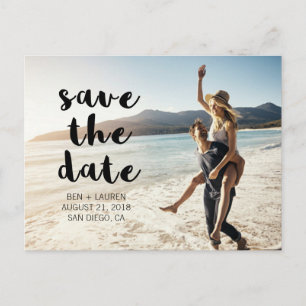 Modern Photo Save the Date Postcard