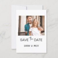 Modern Photo Save the Date Wedding Invite Template