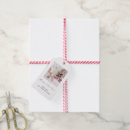 Modern Photo Script Merry Christmas Gift Tags
