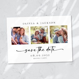 Modern Photo Script Wedding Save The Date