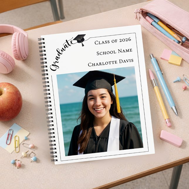 Modern photo senior school Graduation Notebook (Creator Uploaded)