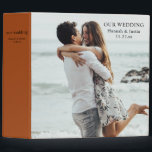 Modern Photo Simple Terra Cotta Wedding Planner  Binder<br><div class="desc">Modern Photo Simple Terra Cotta Wedding Planner Elegant Minimalist Planner</div>