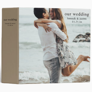 Modern Photo Simple Wedding Planner Binder