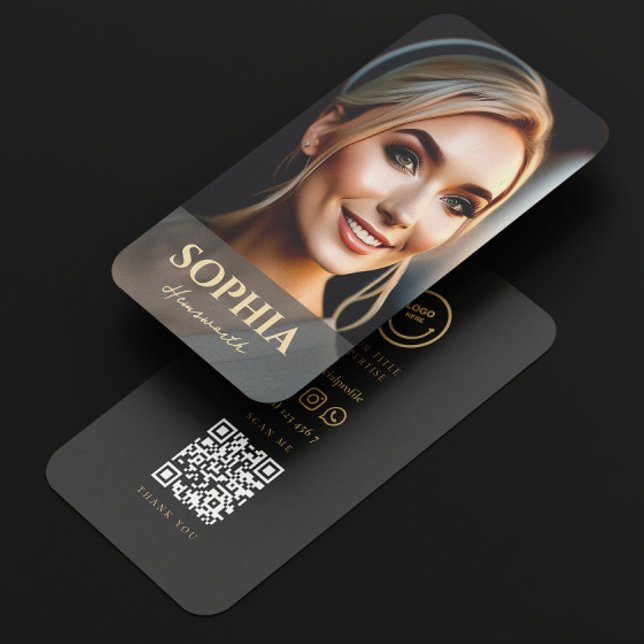 MODERN PHOTO Social Media logo QR Code  Business Card (Creator Uploaded)