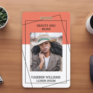 Modern Photo Studio Business ID Card Badge