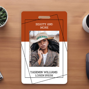 Modern Photo Studio Business ID Card Badge