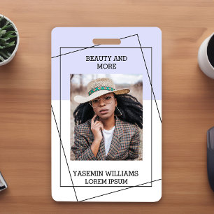 Modern Photo Studio Business ID Card Badge
