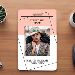 Modern Photo Studio Business ID Card Badge