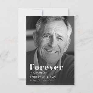 Modern Photo Sympathy Funeral Memorial Invitation
