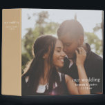 Modern Photo Tan Simple Wedding Planner Binder<br><div class="desc">This beautiful keepsake album is perfect for wedding planning and wedding photos.</div>