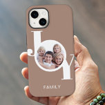 Modern Photo Taupe Case-Mate iPhone 14 Case<br><div class="desc">This modern photo phone case features a single photo and the word JOY in stylish typography on a taupe beige background.
Easily customizable if you wish to change the word family to your name.
Use the Design Tool to change the text size,  style,  or colour.</div>