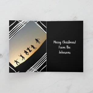 Modern Photo Template Black and White Christmas