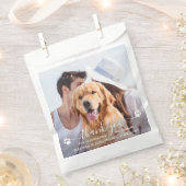 Modern Photo Thank You Pet Dog Treat Wedding Favour Bag (Clipped)