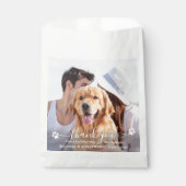 Modern Photo Thank You Pet Dog Treat Wedding Favour Bag (Front)