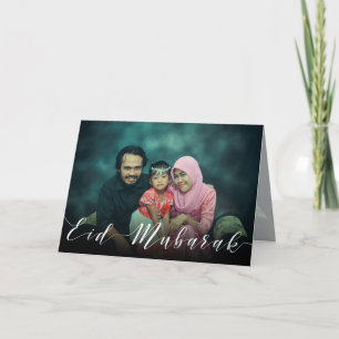 Modern Photo Typography Eid Mubarak Greeting Card