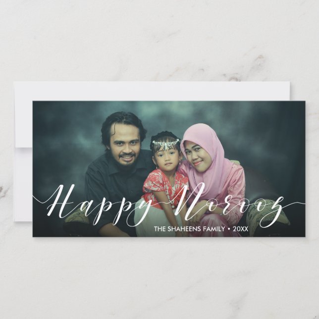 Modern Photo Typography Happy Norooz New Year (Front)