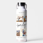 Modern Photo Water Bottle<br><div class="desc">Modern Photo Water Bottle. Our modern family photo collage collection is perfect for capturing and celebrating the year in an artistic way. Stylish hand-lettered calligraphy script adds a touch of timeless elegance, making it an ideal keepsake. Easily customize and craft your visual story! Features six photos on the front and...</div>