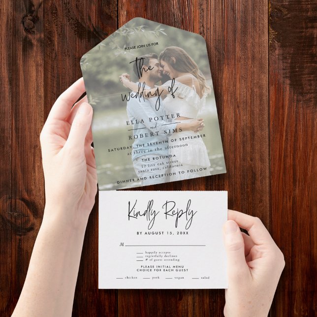 Modern Photo Wedding All In One Invitation (Creator Uploaded)