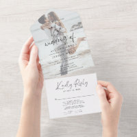Modern Photo Wedding All in One Invitation