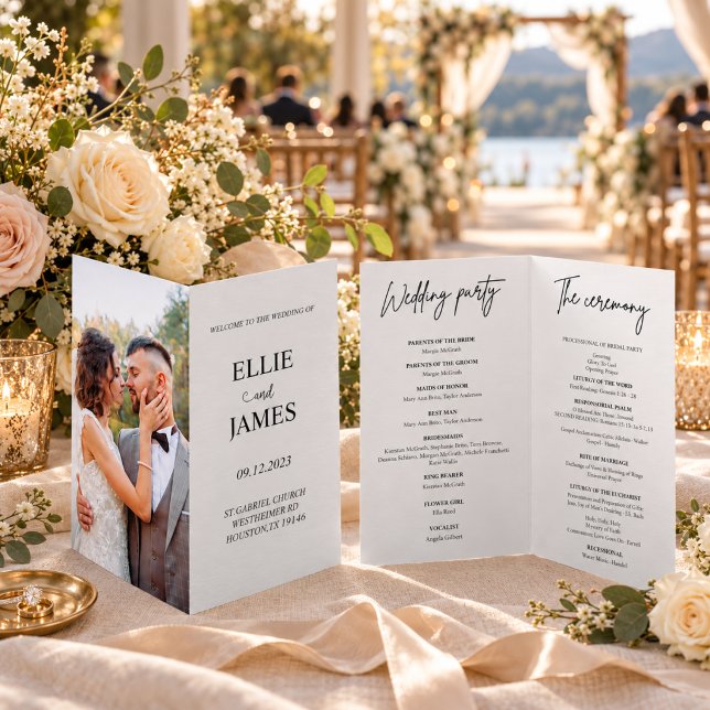 Modern Photo wedding Booklet program (Creator Uploaded)