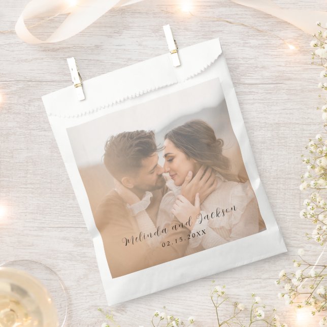 Modern Photo Wedding Favour Bag (Clipped)