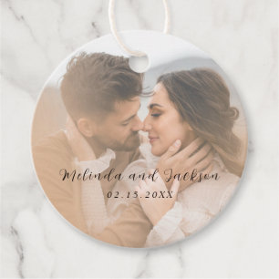 Modern Photo Wedding Favour Tags