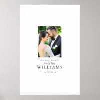 Modern Photo Wedding Guest Signing Board