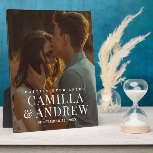 Modern Photo Wedding Keepsake Plaque