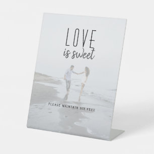 Modern Photo Wedding Love is Sweet Sign