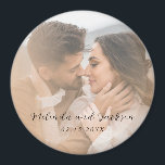 Modern Photo Wedding Magnet<br><div class="desc">Simple and modern design.</div>