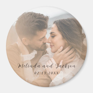 Modern Photo Wedding Magnet
