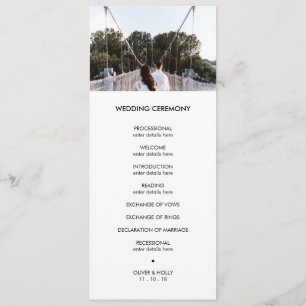 Modern photo wedding program