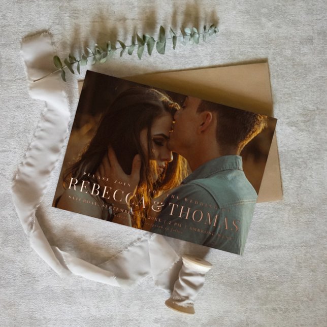 Modern Photo Wedding Rose Gold  (Creator Uploaded)