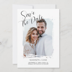 Modern Photo Wedding Save the Date Card